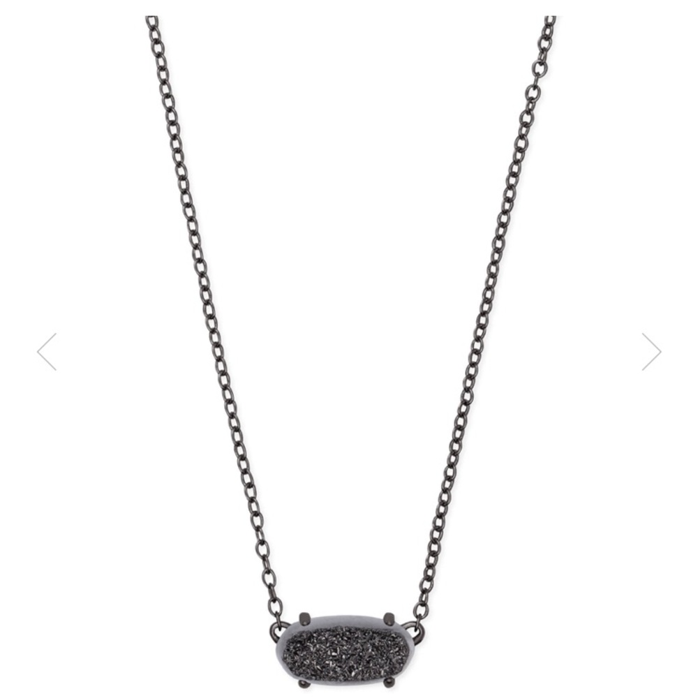 Kendra Scott Ever necklace in Drusy gunmetal